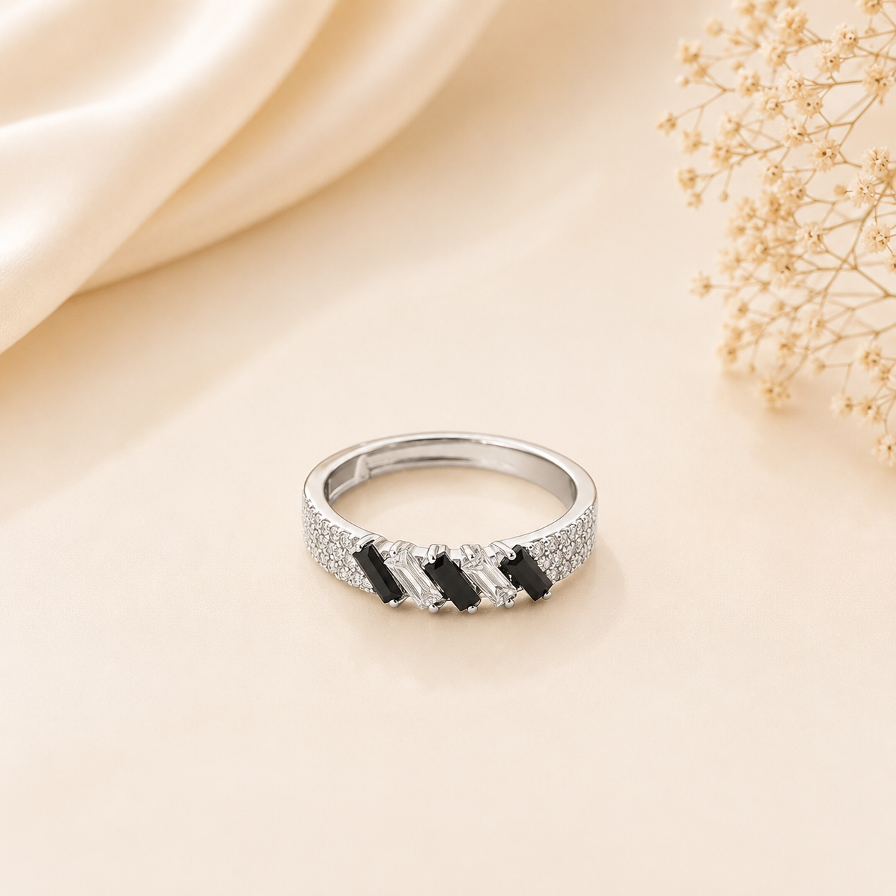 Black Stone Silver Ring