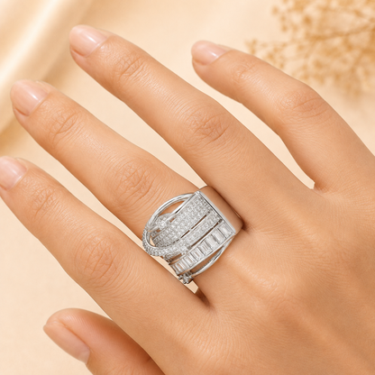 Elegant Baguette Statement Ring