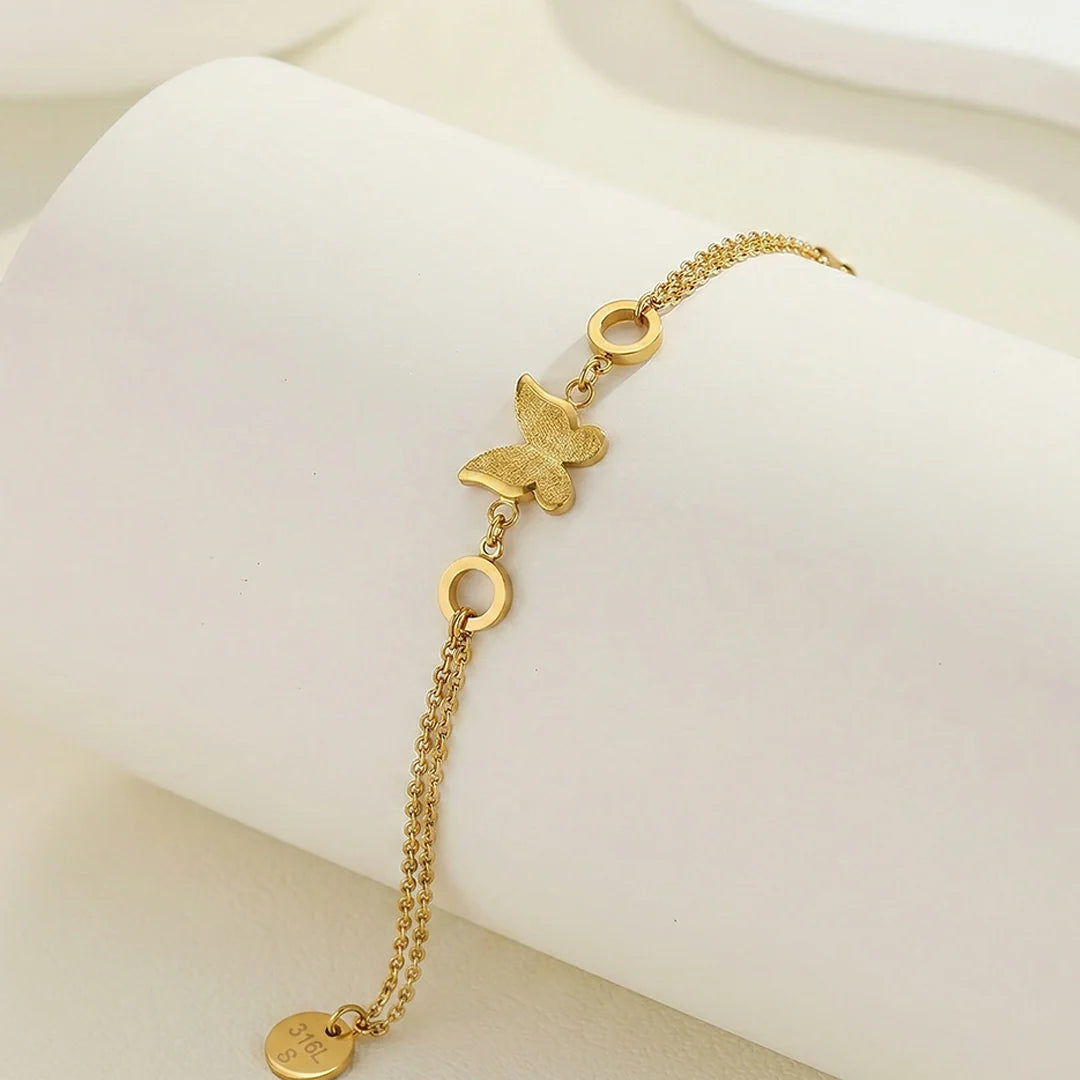Golden Butterfly Chain Bracelet
