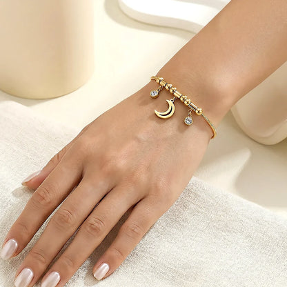Golden Moon Charm Bracelet