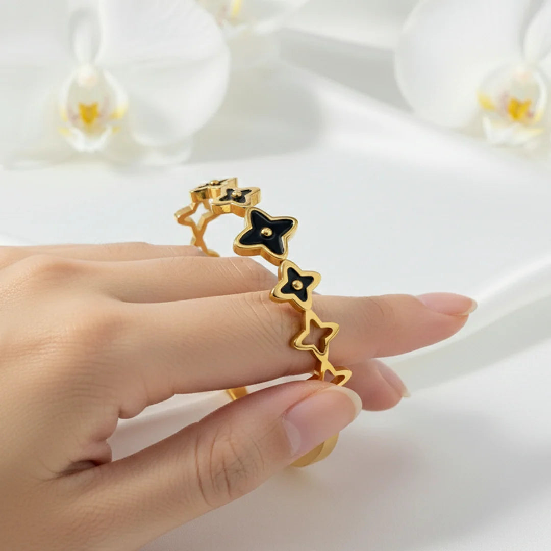 Black Clover Charm Bangle