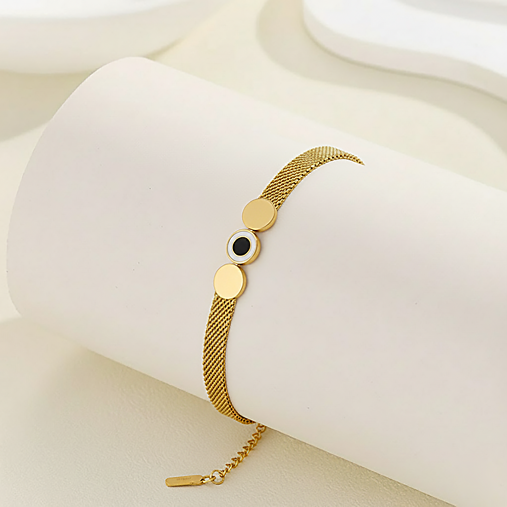 Golden Trio Disc Bracelet