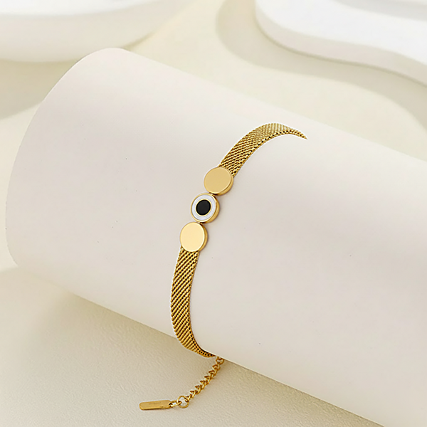 Golden Trio Disc Bracelet