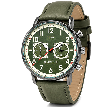 Olive Edge Chronograph Watch front view