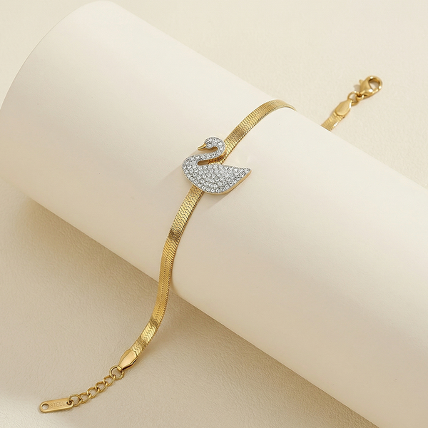 Swan Charm Bracelet