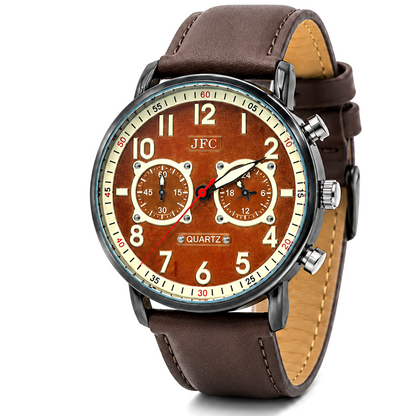 Vintage Ember Chronograph Watch front view