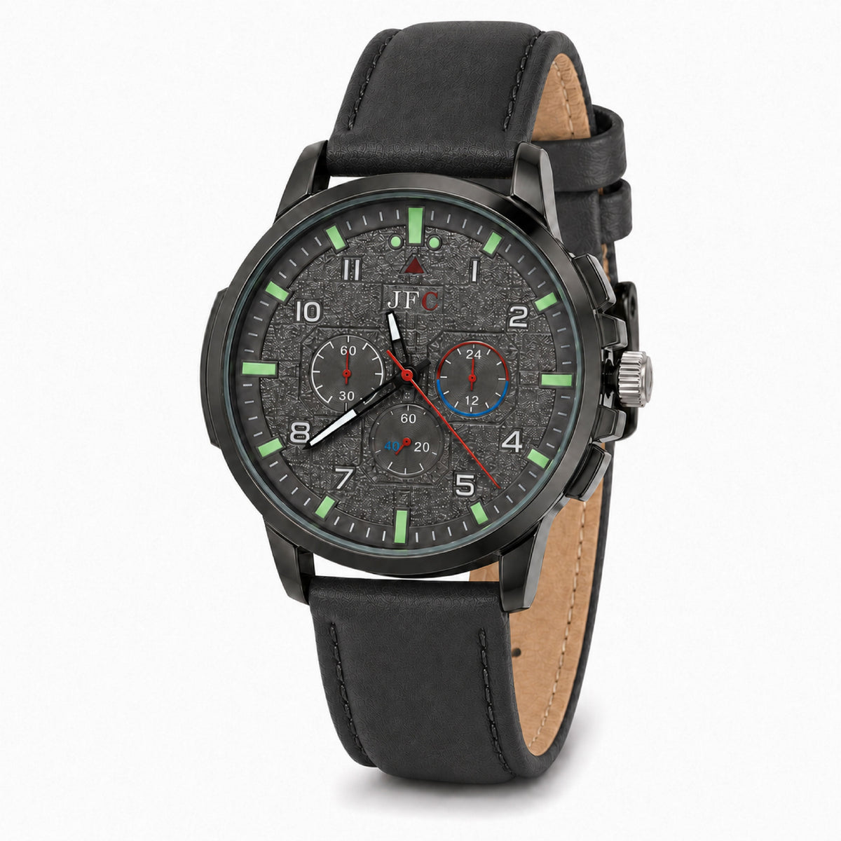 Steel Multi-Dial Sport Watch front view