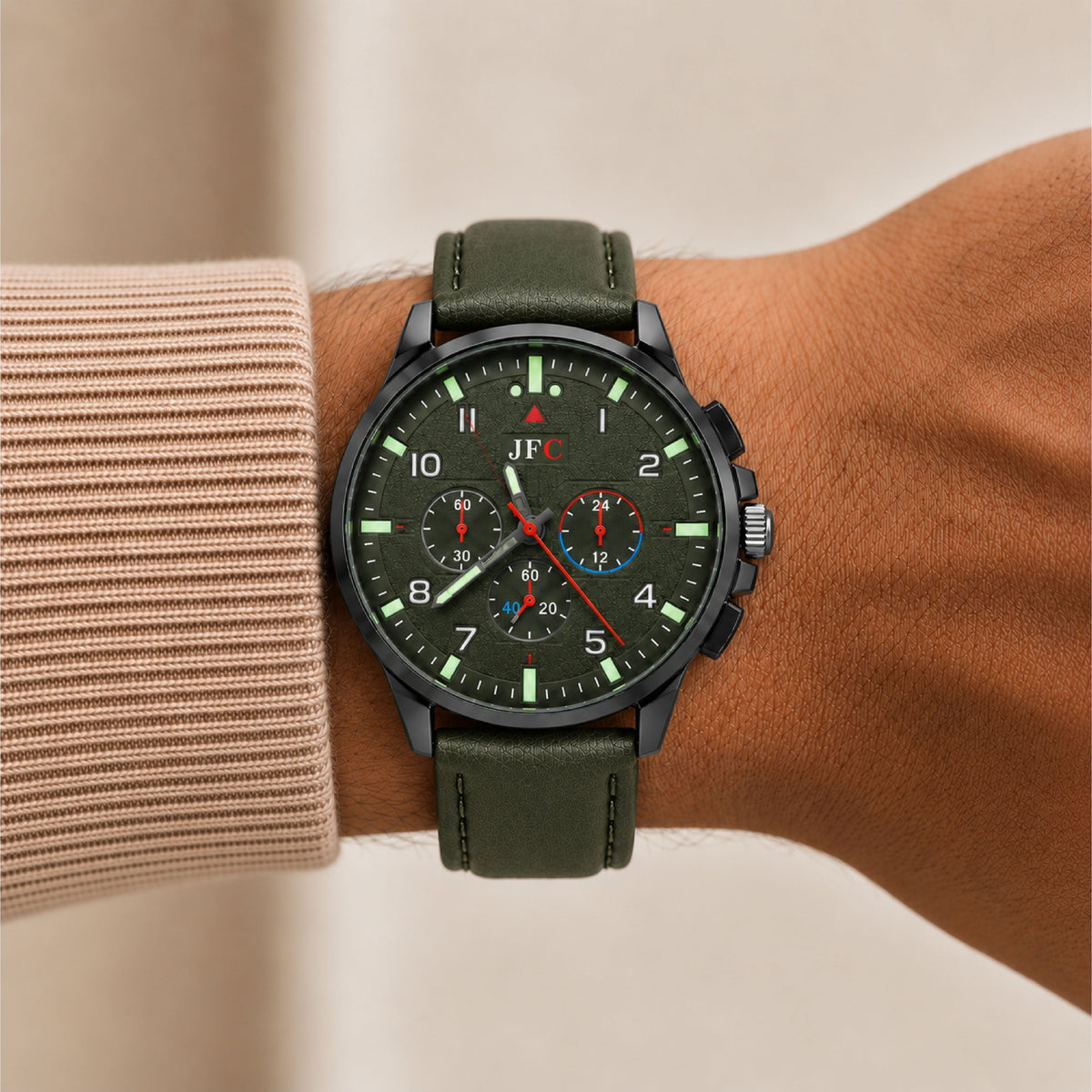 Olive Multi-Dial Sport Watch view 5