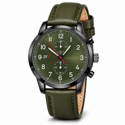 Forest Woodgrain Dial Watch front view