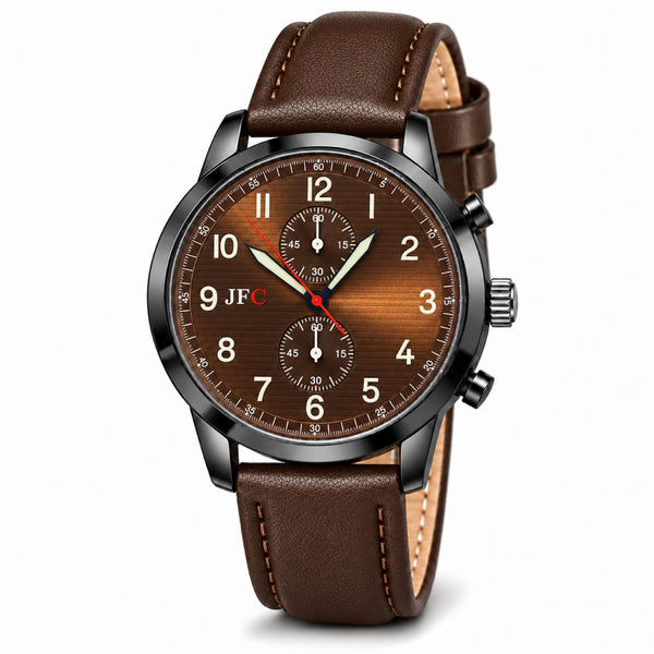 Chestnut Woodgrain Dial Watch front view