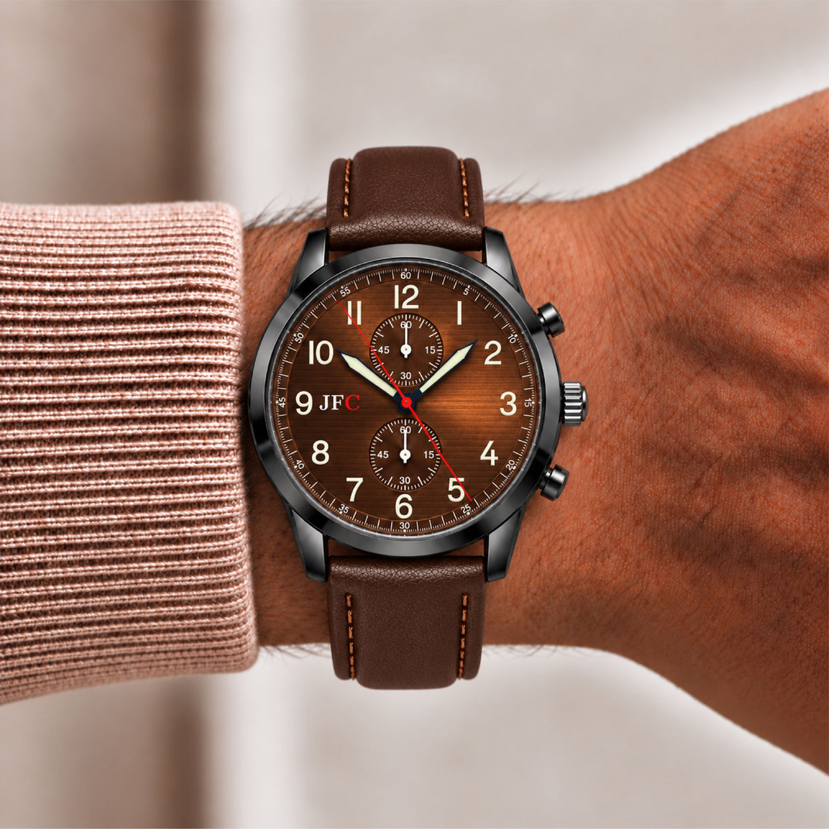Chestnut Woodgrain Dial Watch view 5