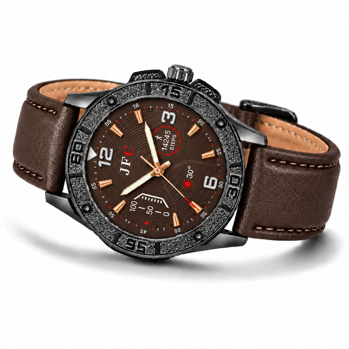 Walnut Textured Dial Watch view 2