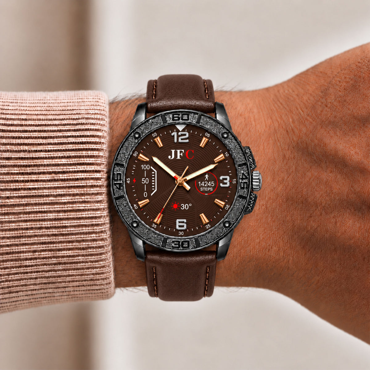 Walnut Textured Dial Watch view 5